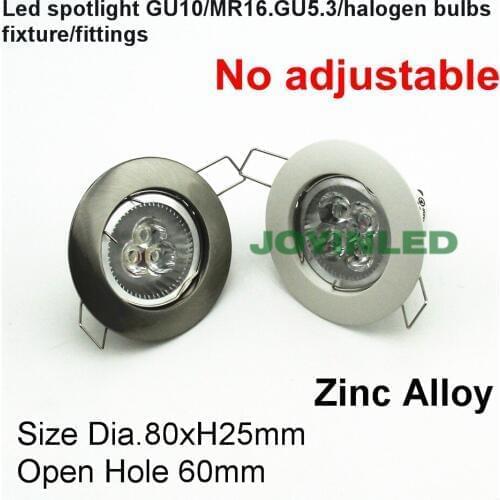 Steel Chrome MR16 GU5.3 LED spot globe fitting 2 pin halogen bulb holder fixtures w sockets