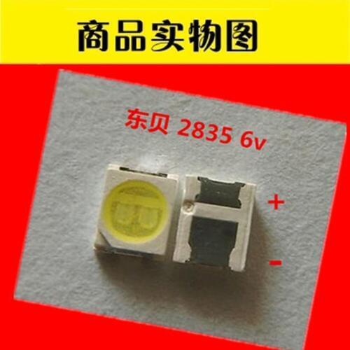 100piece/lot FOR repair Konka Changhong Amoi LCD TV LED backlight Article lamp SMD LEDs 2835 6V Cold white light emitting diode