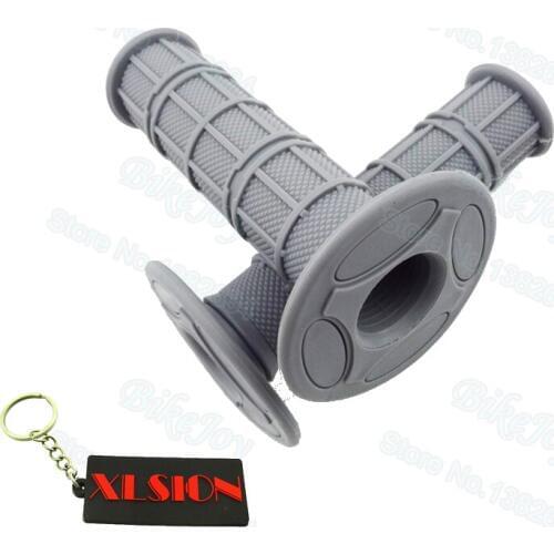Universal 7/8" 22mm Soft Rubber Handlebar Hand Grips Grey for 50cc 70cc 90cc MX Pit Dirt Bike ATV Quad Go Kart Buggy Motorcycle