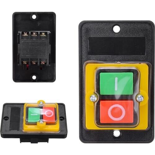 Waterproof Push Button Switch Power On/ Off Switch KAO-5 / BSP210F-1B 10A 380V for Cutting Machine Bench drill Switch
