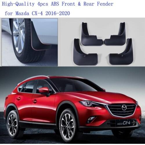 High-Quality 4pcs ABS Front & Rear Fender for Mazda CX-4 2016-2020 Car Mud Flaps Splash Guard Mudguard Mudflaps Accessories
