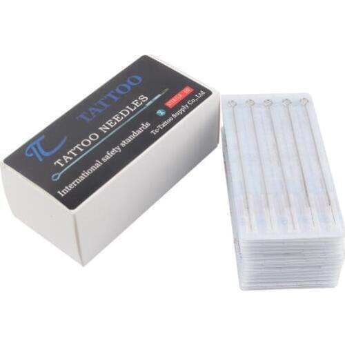 YILONG Retail 100Pieces/lot Assorted Disposable Sterile Tattoo Needles Mixed Size For Tattoo Ink Cups Tips Kits