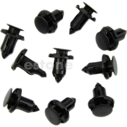 10Pcs 9mm Hole Nylon Fastener Retainer Push in Clips for honda
