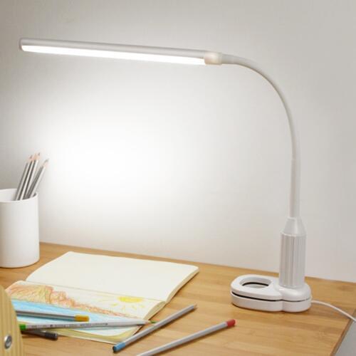 5W 24 LEDs Eye Protect Clamp Clip Light Table Lamp Stepless Dimmable Bendable USB Powered Touch Sensor Control