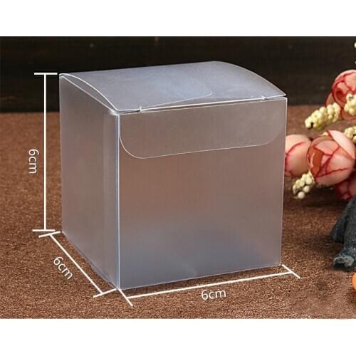 50pcs 6*6*6cm Frosted Pvc Box Plastic Clear Box Gift Boxes For Jewellery/Candy/food Packaging Display Boxes Diy Cases Storage