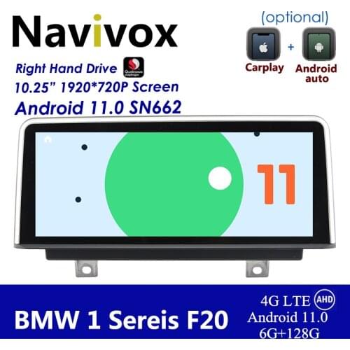 Navivox SN662 Android 11.0 Car Radio Player For BMW 1 Seires F20 2 Series F22 Right Hand Drive GPS Mirrorlink Bluetooth 5.0 HD