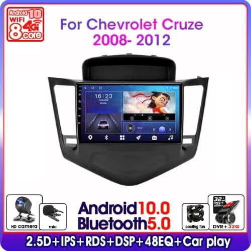 9" Android 10.0 Car Radio For Chevrolet Cruze J300 2008 - 2014 Multimedia Video Player Navigation GPS 2 din 4G Net DVD Head Unit