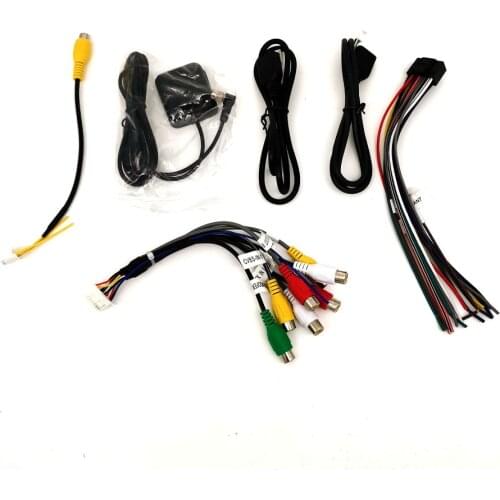 Car Head Unit Stereo Wire Harness Kits car Android radio power cable RCA USB Audio and video cable