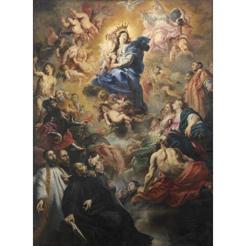 Free shipping classical religious figure angels virgin Mary canvas prints oil painting on canvas wall art decoration picture