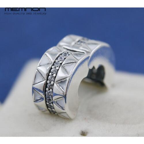 High Quality 2019 Summer Charms 925 Sterling Silver Sparkling Jagged Lines clip charm beads Fit bead Bracelets DIY fine Jewelry