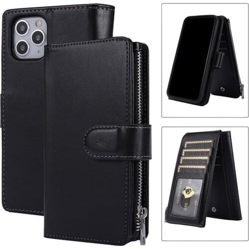 Kisscase For iPhone 11 Wallet Leather Case fashion zipper Flip Stand for iPhone 11 Cover Mobile Phone Bag