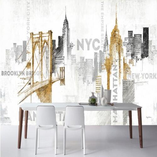 Dropship Colomac White And Black Wallpaper Retro Cement Hand Painted Abstract Building Vintage Wallpaper Mural 3d Papel Tapiz
