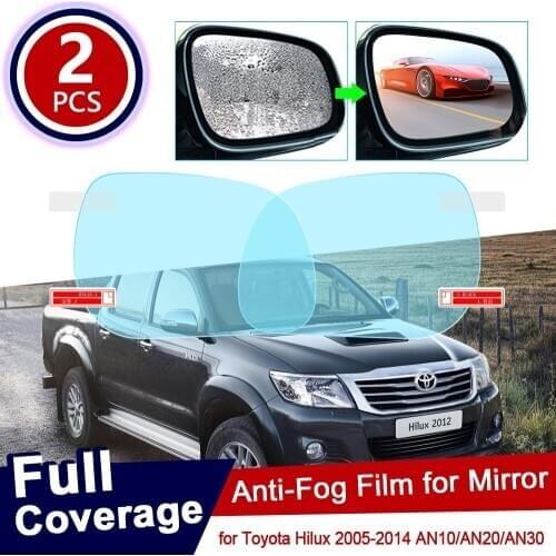For Toyota Hilux 2005~2014 AN10 AN20 AN30 10 20 30 Full Cover Anti Fog Film Rearview Mirror Accessories 2007 2009 2011 2012 2013