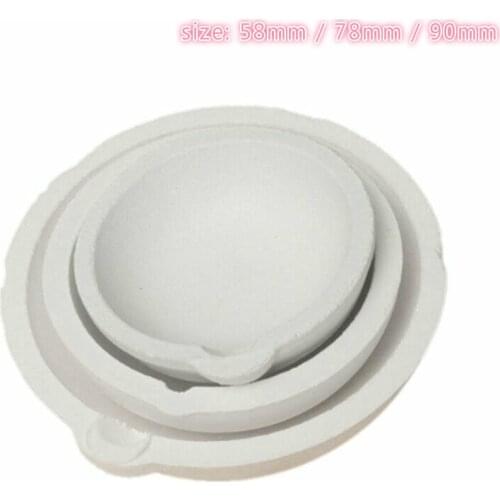 The three sizes of casserole are 58mm, 78mm and 90mm, which are used to melt gold, silver and broken metal tools