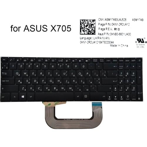 X705 Russian backlight keyboard for ASUS VivoBook X705BA X705N X705NA X705NC X705UA RU notebook keyboards ASM17A9 0KN1 2R2UA12