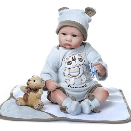 NPK DOLL 40CM reborn baby premie doll lifelike little twins boy girl bebe reborn silicone doll rooted hair high quality doll gif