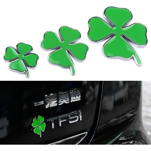 1Pcs 3D Metal Quatrefoil Green Four Leaf Emblem Chrome Sticker Auto Accessories Badge Decal for Alfa Romeo GT Car Styling