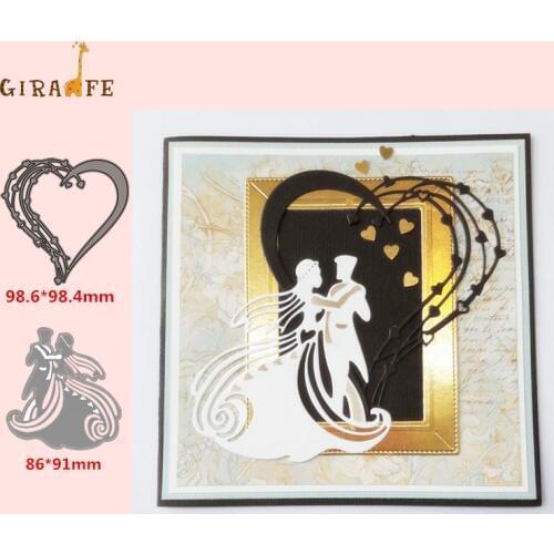 Metal Cutting Dies Bride Groom Wedding Scrapbooking Stencil For DIY Paper Card Decorative Embossing Die Cut Craft Dies New 2019