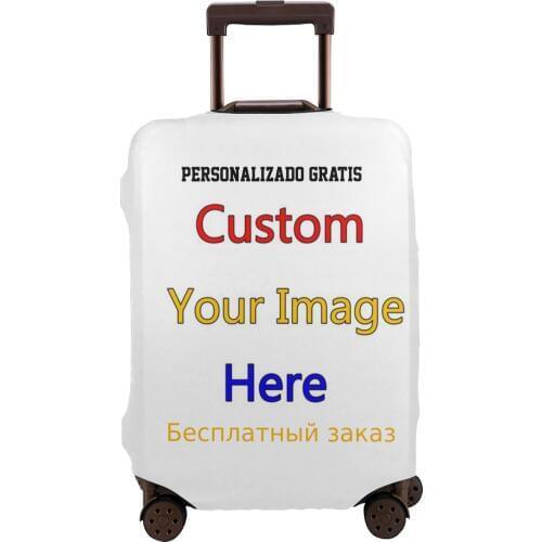 Fashion 3D Customzied Women Luggage Protective Cover Travel Thicken Waterproof Elastic Men Suitcase Case 18-32 Inch Dropship
