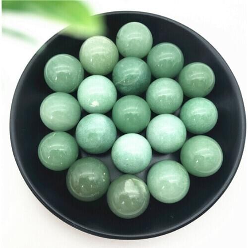 22-23mm Natural Green Aventurine Crystal Sphere Quartz Ball Healing Decor Gift Natural Stones and Minerals
