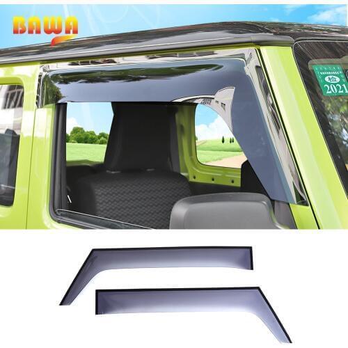 BAWA Awnings Shelters for for Suzuki Jimny 2019+ Window Visor Sun Deflector Rain Shade Guard Accessories for Suzuki Jimny