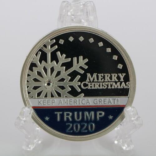 New President Donald Trump Inaugural Silver Plated Coin Commemorative Christmas Novelty Coins 2020