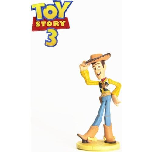 Original Disney Toy Story 3 Cartoon Woody PVC Model Toys Limited Edition Collection Gifts 9.5cm