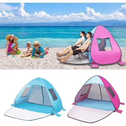 Beach Tent Pop Up Sun Shelter Tent Travel Tent Easy Setup Outdoor Sun Shade Anti-UV Camping Equipment For Camping Tourist Hiking