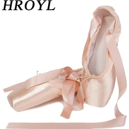 GProfessional Ballet Pointe Shoes Girls Women Ladies Satin Ballet Shoes With Ribbons