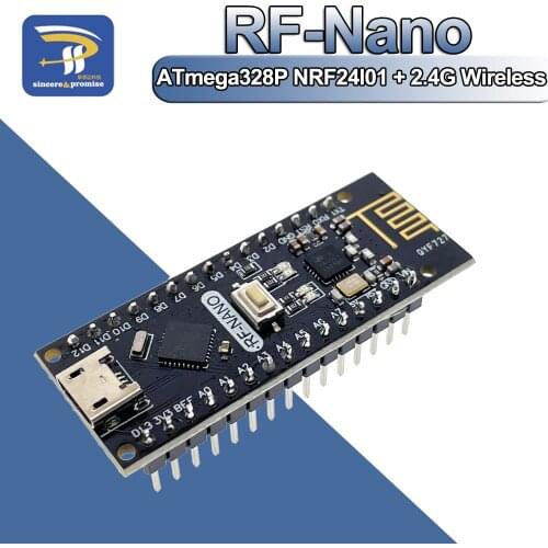 RF-Nano for Arduino Nano V3.0, Micro USB Nano Board ATmega328P QFN32 5V 16M CH340, Integrate NRF24l01+2.4G wireless