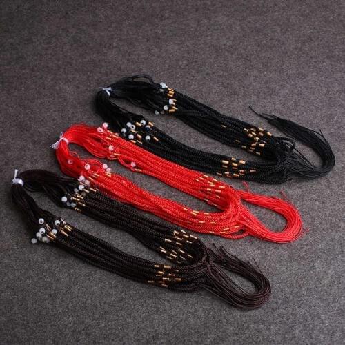 Hand knotted Adjustable Pendant Rope Chains With Beads 10pcs lot Multi Colors TNL300