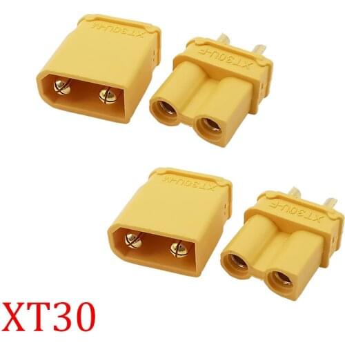 1/2/5Pair XT30 Battery Bullet Plug Socket Connectors XT30 Male Female Jack 2mm Gold-Plated Banana Plug Adapter For RC Quadcopter