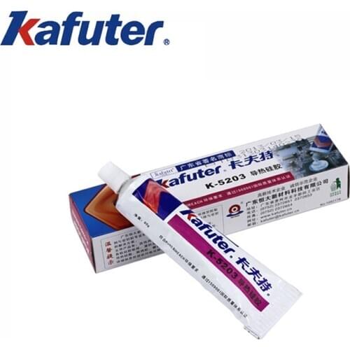 Kafuter 80g k-5203 LED thermal conductive silicone CPU bonding adhesive thermal silica coefficient 1.2 white