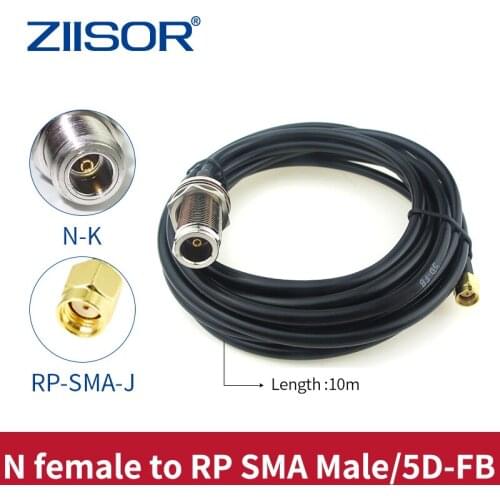 5D-FB Antenna Extended Cable with Adapters N Male Female to RP SMA Male with Low Signal Loss