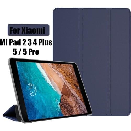 Xiaomi Mi Pad 4 Plus / Pad4 Smart Case Tablet PU Leather Tri-fold Cover MIPAD 2 3 7.9'' Mi Pad 5 Pro Full Protector Sleeve Bag