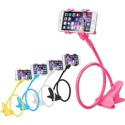 Universal Lazy Mobile Phone Stand Car Phone Holder Clip Flexible Desk Table Bed Clips Bracket Phone Stand For Iphone Xiaomi