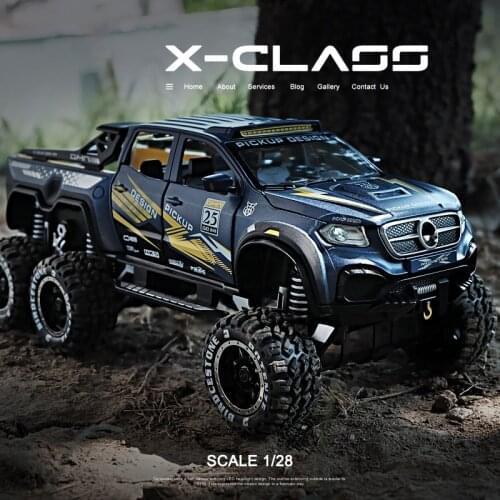 1:28 Toy Car Benz X-Class 6X6 Toy Alloy Car Diecasts & Toy Vehicles Car Model Miniature simulation Model Car Toys For Children