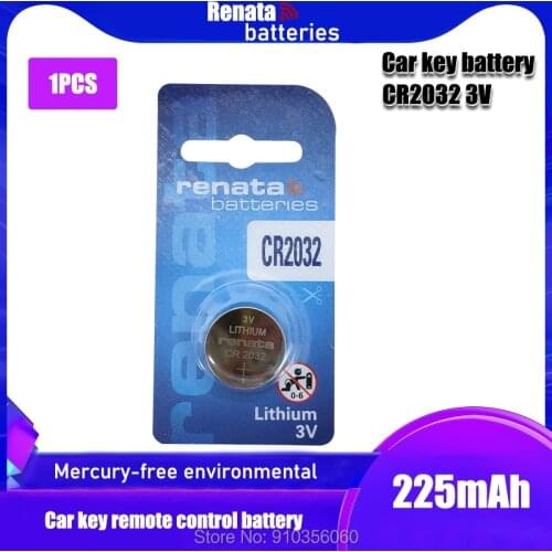 1pcs For RENATA CR2032 Lithium Button Coin Cell Batteries 3V CR 2032 DL2032 ECR2032 BR2032 Battery For Watch Electronic Remote