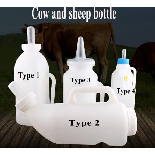 1PCS 2L liters calf cow milking bottle plastic nipple milker device feeder nursery bucket feeding animals equipment supplier