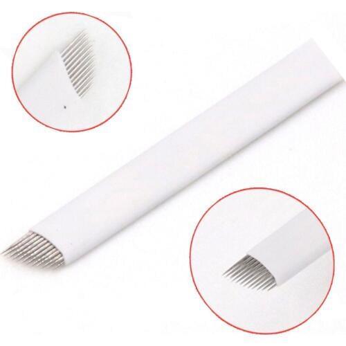 100pieces 9 Flex Laminas Tebori 9 pin Microblading Needles Permanent Makeup Eyebrow Tatoo Blade For Manual Tattoo Pen Machine