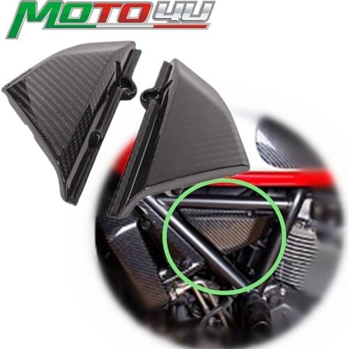 100% Carbon Fiber Motorcycle Side panels Small Side Covers Gloss Twill Weave Cafe Racer For Ducati Scrambler