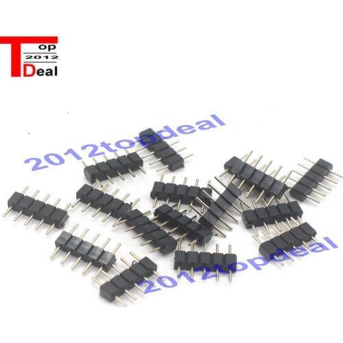 20 pcs / lot, 5 pin needle pin pin RGB male connector type double pin for 3528 5050 RGB LED strip led free shipping