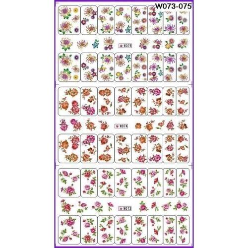 3 PACKS / LOT NAIL ART WATER TRANSFERS STICKERS NAIL DECALS FLOWER KITTEN BLACK LACE W073-090
