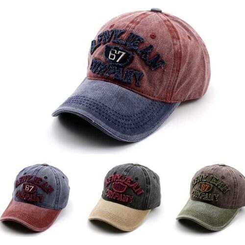 Spring Summer Baseball cap men embroidered letter washing denim hat women peaked cap Mens cap Womens cap Human hat Panama hat