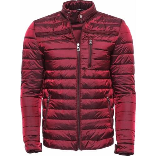 Shiny Burgundy Mens Down Coat Wessi