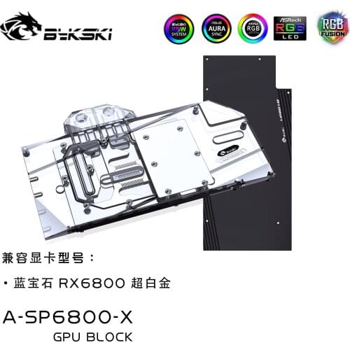 Bykski a-sp6800-x water cooling head sapphire rx6800 super platinum