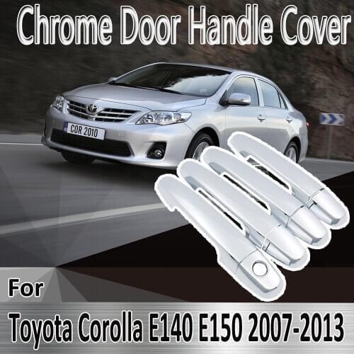 For Toyota Vios XP90 Limo 2009~2013 Styling Stickers Decoration Chrome Door Handle Cover paint Refit Car Accessories
