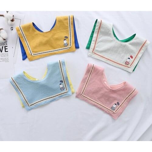 Baby Square Bibs for Boy Girl Bandana Bib Burp Cloth Cartoon Saliva Towel Cotton Baby Scarf Meal Collar Burp Baby Accessories