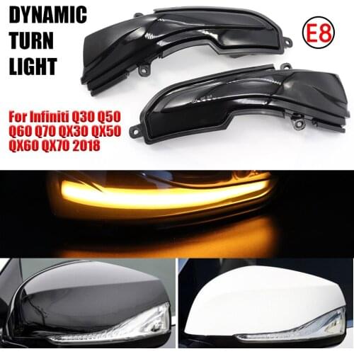 Dynamic Turn Signal Lamp For Infiniti Q30 Q50 Q60 Q70 QX30 QX50 QX60 QX70 2018 Side Marker Mirror Indicator LED Light
