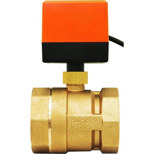 2" Electric Ball Valve 3-wire 2 Point Control 2 ways DN 32 DN50 Brass Motorized Ball Valve 220V 12V 24V
